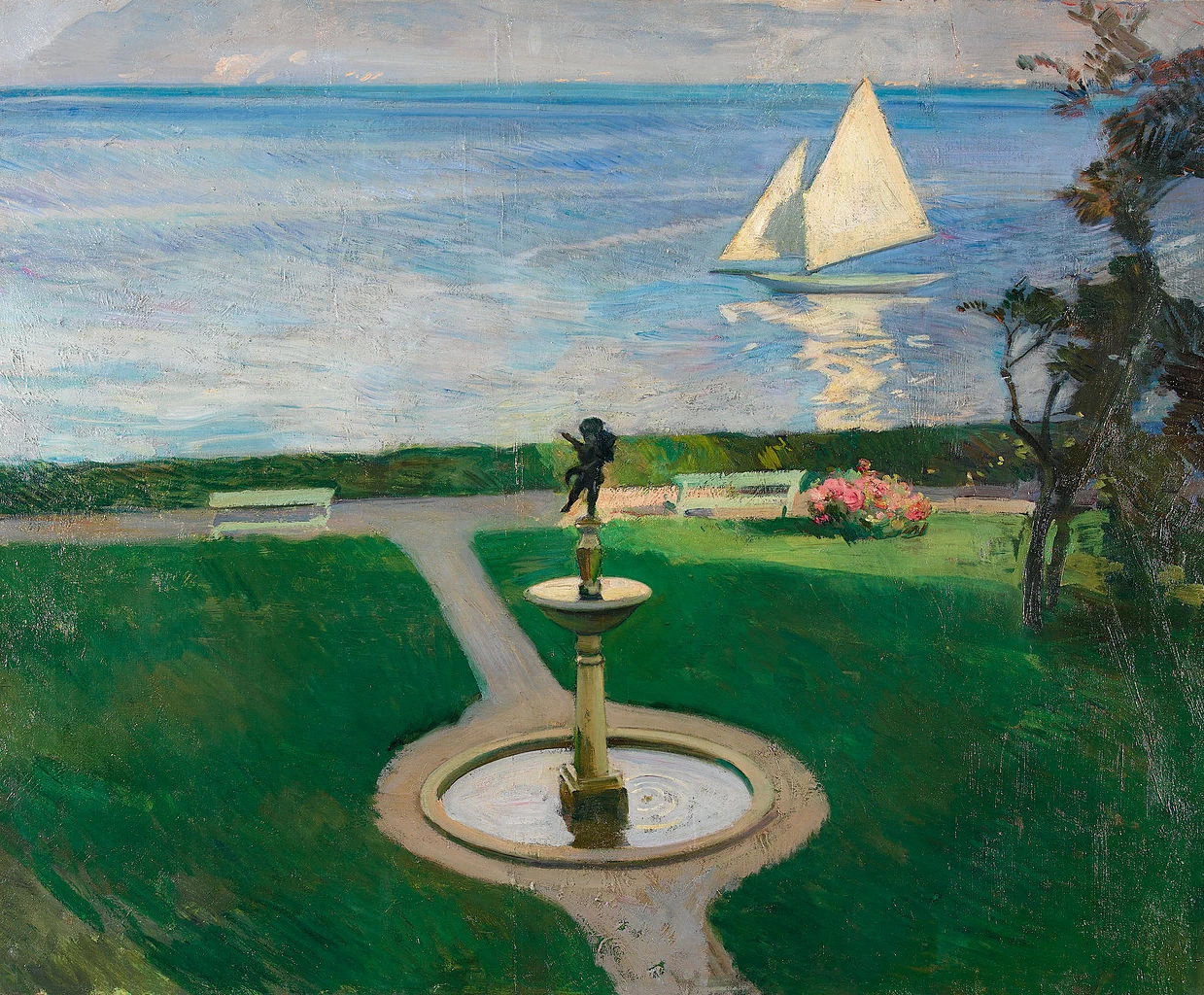 Charles Giron - Morges, vista dal laboratorio sul Lago di Ginevra